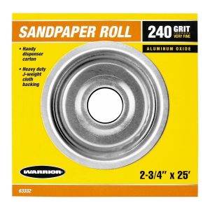 WARRIOR - 2-3/4 in. x 25 ft., 240-Grit Sandpaper Roll - 63332