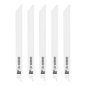 WARRIOR - 9 in., 14 TPI Metal-Cutting Bi-Metal Reciprocating Saw Blades, 5-Pack - 68038