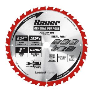 BAUER - 12 in., 32T Framing Miter Saw Blade - 57973