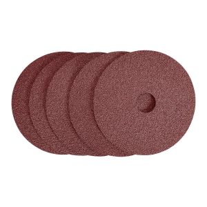 BAUER - 4-1/2 in., 60-Grit Fiber Sanding Discs, 5-Pack - 57579