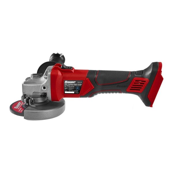 BAUER - 20V Inalámbrica, 4-1/2 pulg. Esmeriladora Angular con Interruptor Deslizante - Solo Herramienta - 56401 - Imagen 5