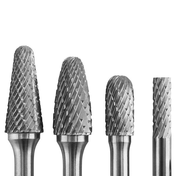 CHIEF - 2 in. Double-Cut Genuine Solid Carbide Burrs, 4-Piece - 56405 - Imagen 3