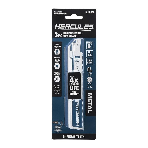 HERCULES - 6 in., 14 TPI Reciprocating Saw Blades, 3-Pack - 56484 - Imagen 3