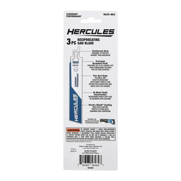 HERCULES - 6 in., 14 TPI Reciprocating Saw Blades, 3-Pack - 56484 - Imagen 4