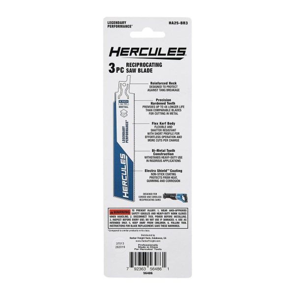 HERCULES - 6 in., 18 TPI Reciprocating Saw Blades, 3-Pack - 56486 - Imagen 4
