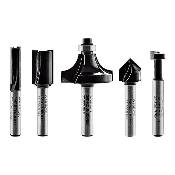 WARRIOR - Carbide Router Bit Set, 5-Piece - 56550 - Imagen 2