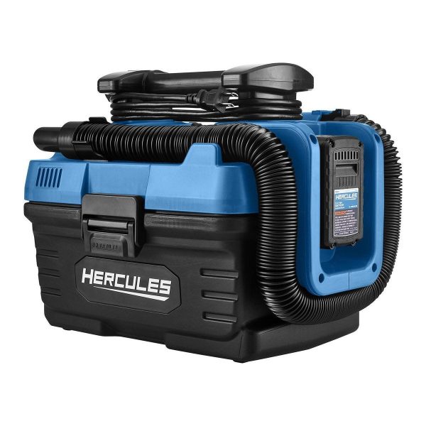 HERCULES - 20/120V Dual-Power, 2 Gallon Wet/Dry Portable Vacuum – Tool Only - 56789 - Imagen 4