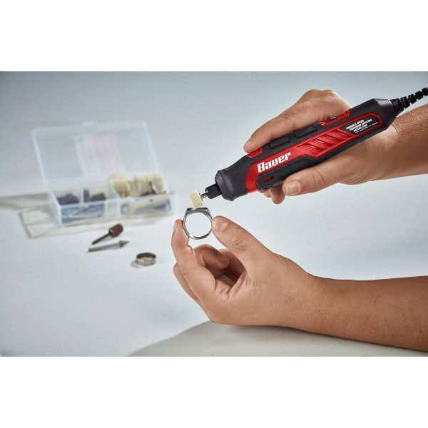 BAUER - 0.6 Amp Variable-Speed Precision Crafting Rotary Tool Kit, 36-Piece - 57001 - Imagen 12