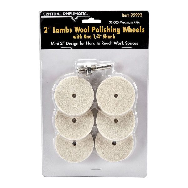WARRIOR - 2 in. Lambs Wool Polishing Wheels, 6-Piece - 57227 - Imagen 4