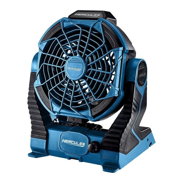 HERCULES - Ventilador de Obra Inalámbrico de Doble Potencia 20/120V - Solo Herramienta - 57275 - Imagen 2
