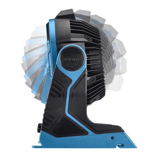 HERCULES - Ventilador de Obra Inalámbrico de Doble Potencia 20/120V - Solo Herramienta - 57275 - Imagen 3