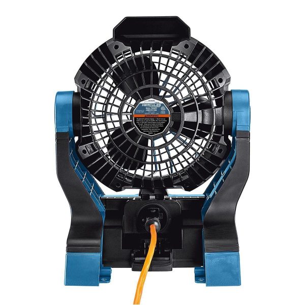 HERCULES - Ventilador de Obra Inalámbrico de Doble Potencia 20/120V - Solo Herramienta - 57275 - Imagen 4
