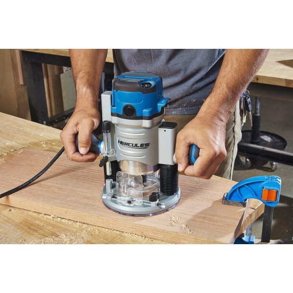 HERCULES - 12 Amp Variable-Speed Fixed Base Router with Plunge Base Kit - 57368 - Imagen 14