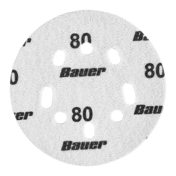 BAUER - 5 in., 80-Grit Hook-and-Loop Universal Pattern Sanding Discs, 50-Pack - 57423 - Imagen 5