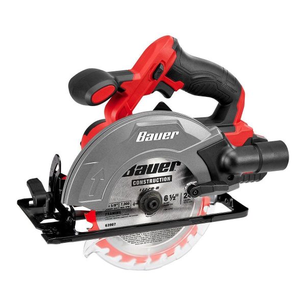 BAUER - Sierra Circular Inalámbrica 20V, 6-1/2 pulgadas - Solo Herramienta - 57504 - Imagen 2