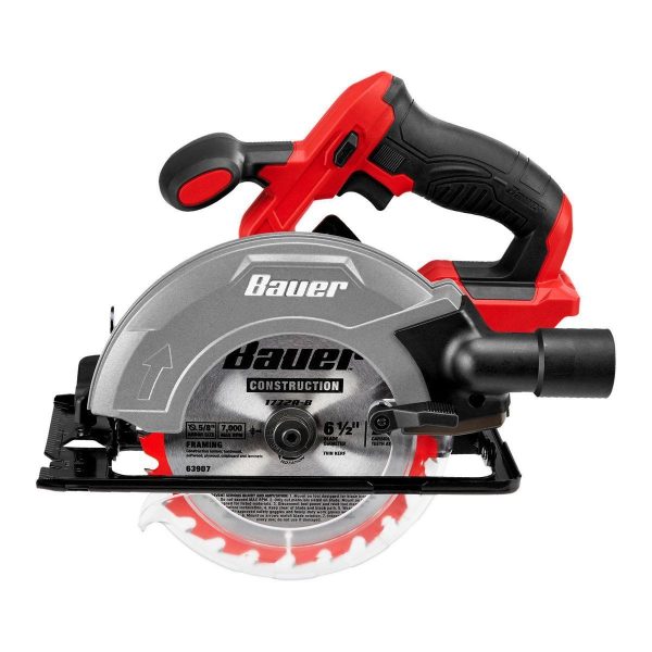 BAUER - Sierra Circular Inalámbrica 20V, 6-1/2 pulgadas - Solo Herramienta - 57504 - Imagen 3