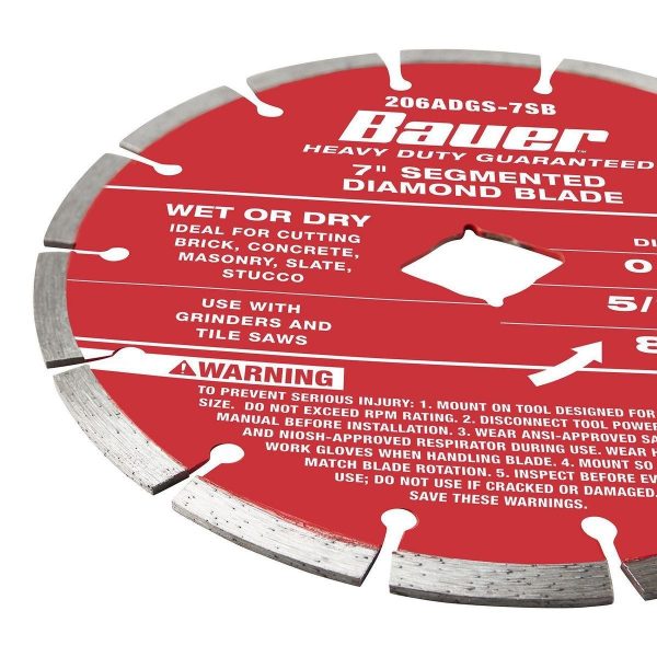 BAUER - 7 in. Segmented Diamond Blade - 57551 - Imagen 3