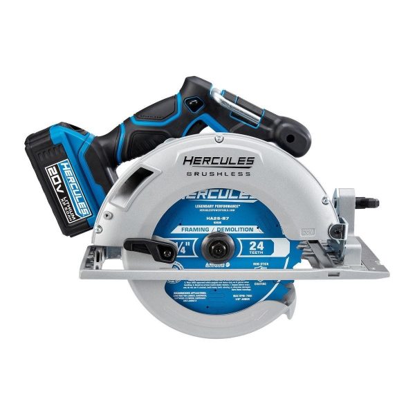 HERCULES - 20V Brushless Cordless, 7-1/4 in. Circular Saw - Tool Only - 57612 - Imagen 3