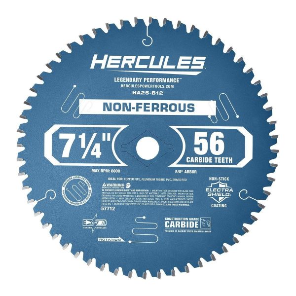 HERCULES - 7-1/4 in., 56T Nonferrous Circular Saw Blade - 57712 - Imagen 2