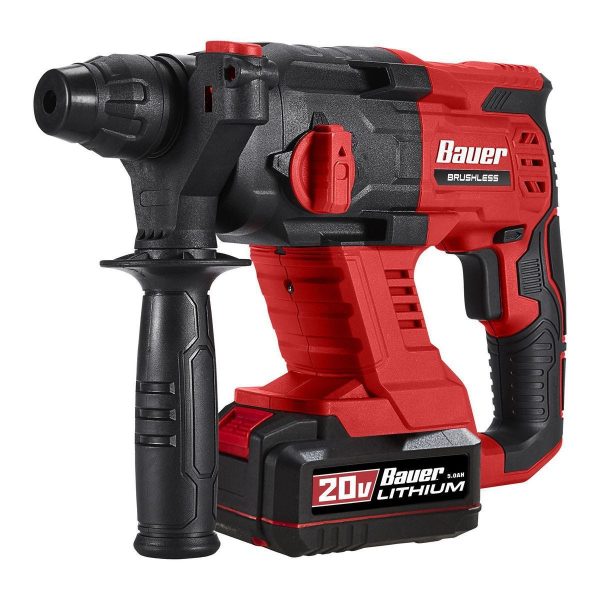 BAUER - 20V Brushless Cordless, 1/2 in. SDS-PLUS Type Rotary Hammer - Tool Only - 57744 - Imagen 9