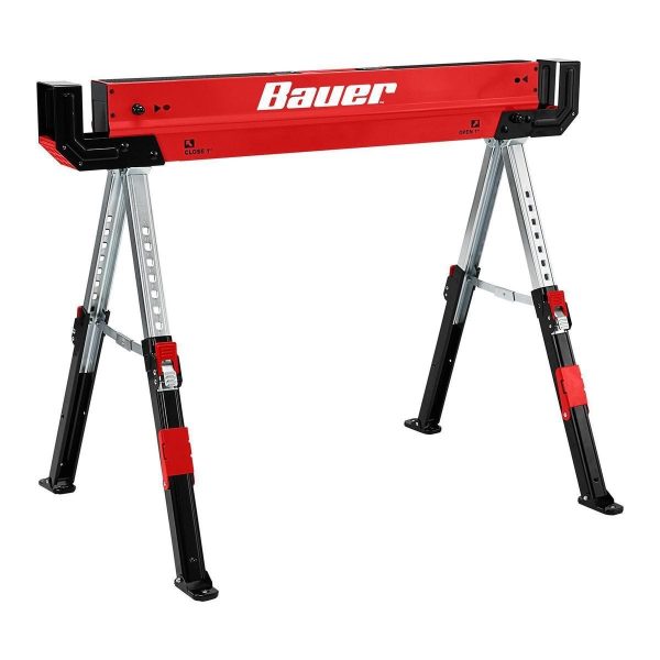 BAUER - 32 in. Steel Adjustable Sawhorse, 1300 lb. Capacity - 57807 - Imagen 2