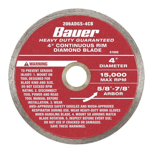 BAUER - 4 in. Assorted Diamond Blades, 3-Piece - 57887 - Imagen 3
