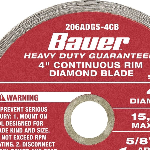 BAUER - 4 in. Assorted Diamond Blades, 3-Piece - 57887 - Imagen 6