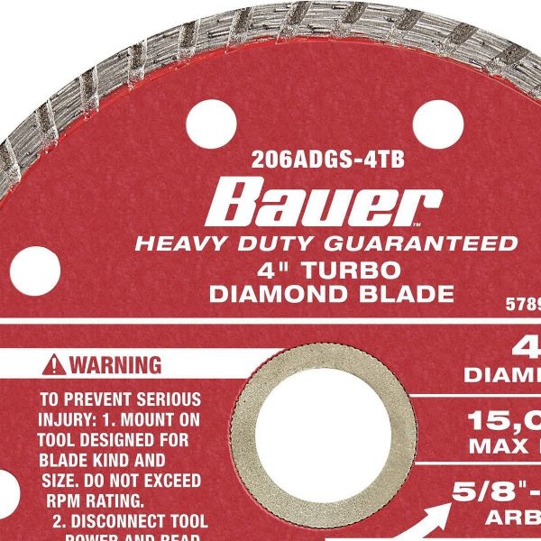 BAUER - 4 in. Assorted Diamond Blades, 3-Piece - 57887 - Imagen 7