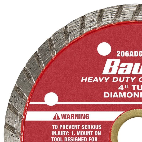 BAUER - 4 in. Turbo Rim Wet or Dry Cut Diamond Saw Blade - 57894 - Imagen 3