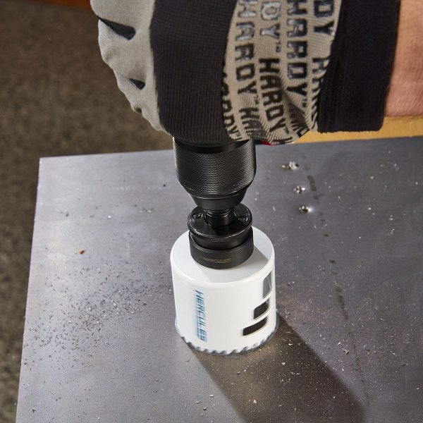 HERCULES - 3/8 in. Universal Quick Change Hole Saw Arbor Fits 3/4 in. to 1-1/8 in. Hole Saws - 57939 - Imagen 6