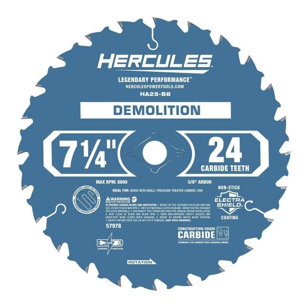 HERCULES - 7-1/4 in., 24T Demolition Miter and Circular Saw Blade - 57978 - Imagen 2