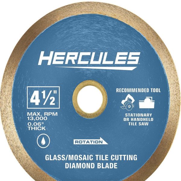 HERCULES - 4-1/2 in. Glass and Mosaic Tile Cutting Diamond Blade - 58020 - Imagen 3