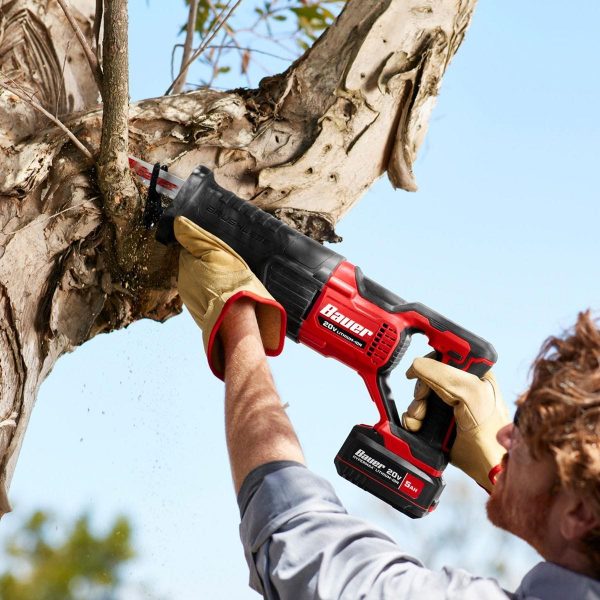 BAUER - Sierra Reciprocante Inalámbrica Sin Escobillas 20V - Solo Herramienta - 58075 - Imagen 8