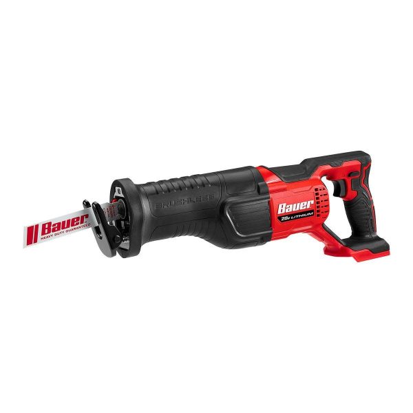 BAUER - Sierra Reciprocante Inalámbrica Sin Escobillas 20V - Solo Herramienta - 58075 - Imagen 2