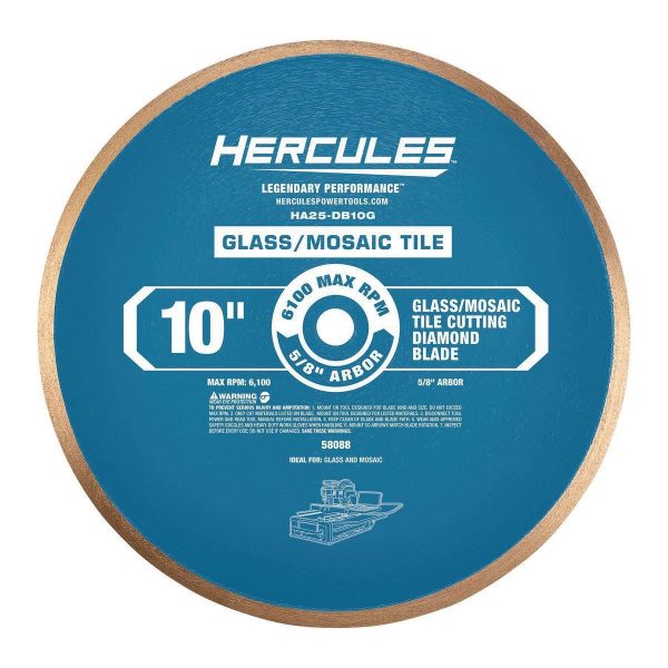 HERCULES - 10 in. Glass and Mosaic Tile Diamond Blade - 58088