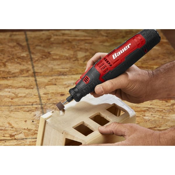 BAUER - 8V Cordless Variable-Speed Rotary Tool Kit, 40-Piece - 58162 - Imagen 13