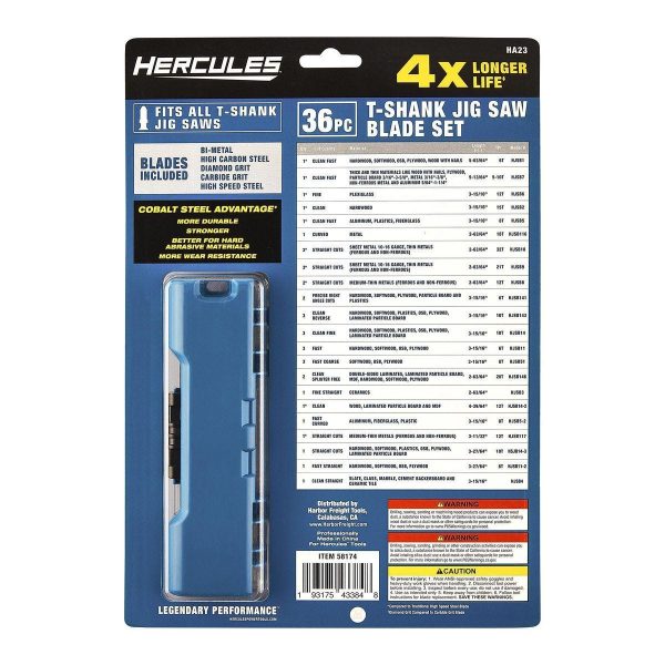 HERCULES - T-Shank Jig Saw Blade Set, 36-Piece - 58174 - Imagen 6