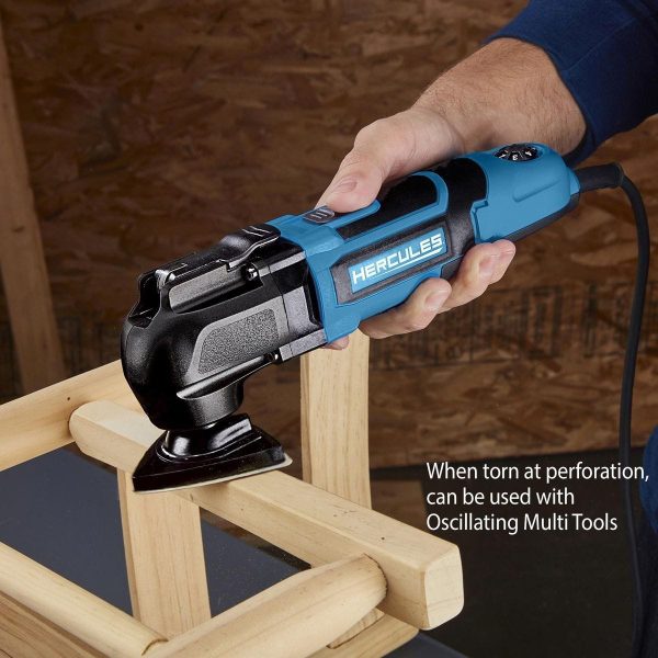 HERCULES - 80, 100, 120-Grit Hook-and-Loop Corner/Detail Sanding Sheets with Ceramic Alumina Grain, 6-Pack - 58176 - Imagen 4