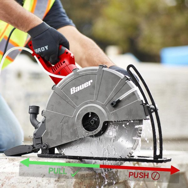BAUER - 15 Amp, 14 in. Portable Concrete Pull Saw - 58215 - Imagen 10