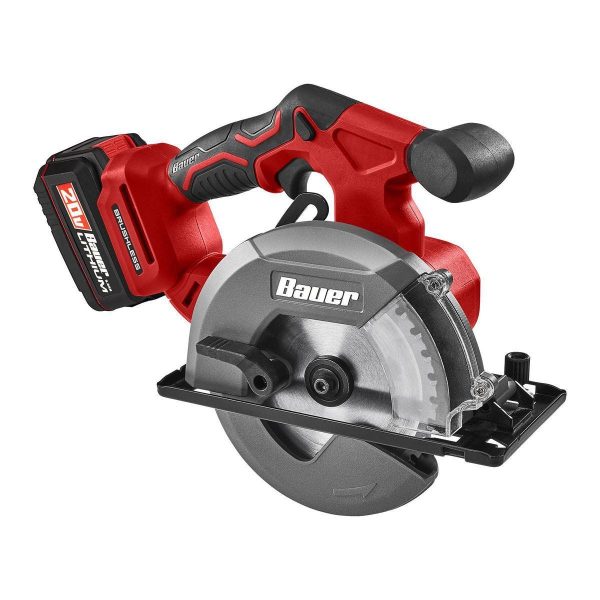BAUER - Sierra Circular Inalámbrica Sin Escobillas 20V para Cortar Metal de 5-3/8 Pulgadas - Solo Herramienta - 58261 - Imagen 8
