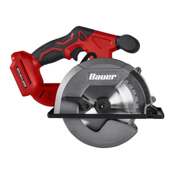 BAUER - Sierra Circular Inalámbrica Sin Escobillas 20V para Cortar Metal de 5-3/8 Pulgadas - Solo Herramienta - 58261 - Imagen 4