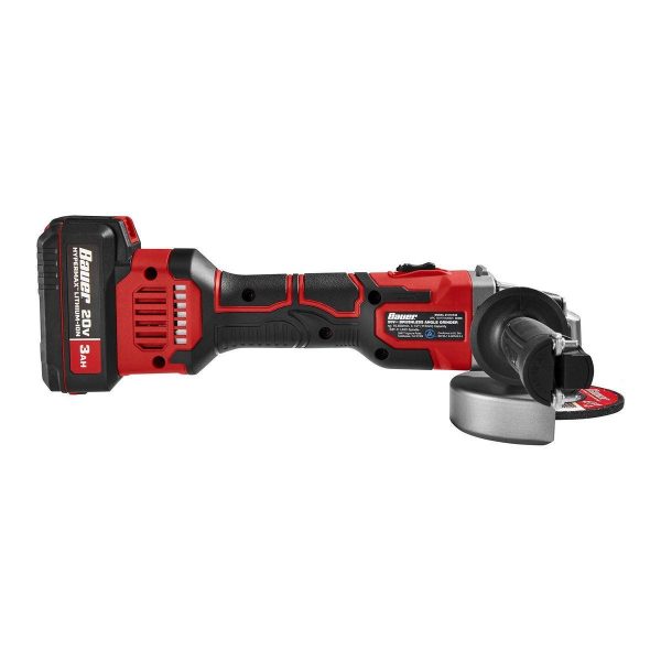 BAUER - 20V Brushless Cordless, 4-1/2 in. Slide Switch Angle Grinder - Tool Only - 58308 - Imagen 4