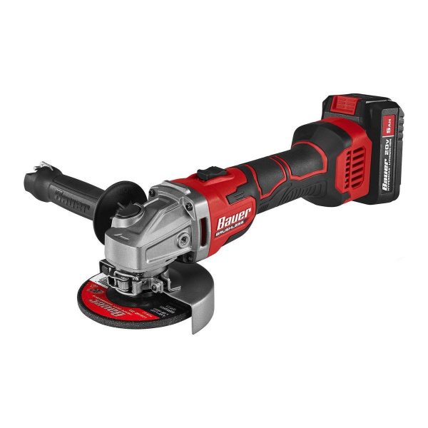 BAUER - 20V Brushless Cordless, 4-1/2 in. Slide Switch Angle Grinder - Tool Only - 58308 - Imagen 7