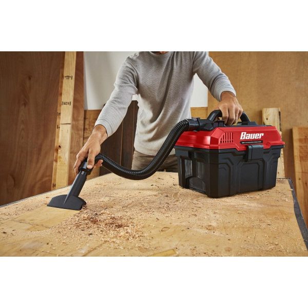BAUER - 20V Inalámbrica, Aspiradora Húmeda/Seca de 3-1/2 Galones – Solo Herramienta - 58310 - Imagen 9