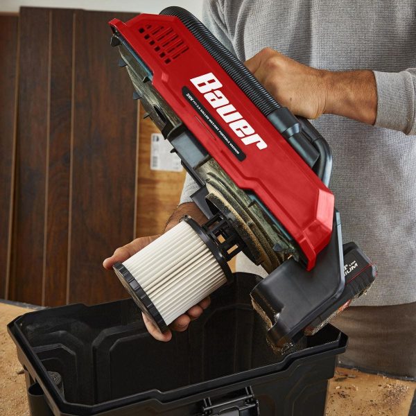 BAUER - 20V Inalámbrica, Aspiradora Húmeda/Seca de 3-1/2 Galones – Solo Herramienta - 58310 - Imagen 10