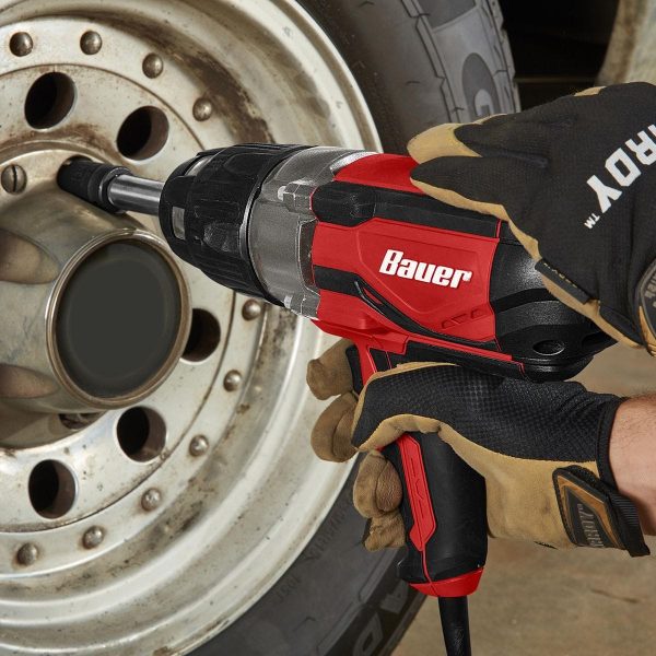 BAUER - 8.5 Amp, 1/2 in. Llave de Impacto de Velocidad Variable con Yunque Extendido de 2 in. - 58337 - Imagen 8