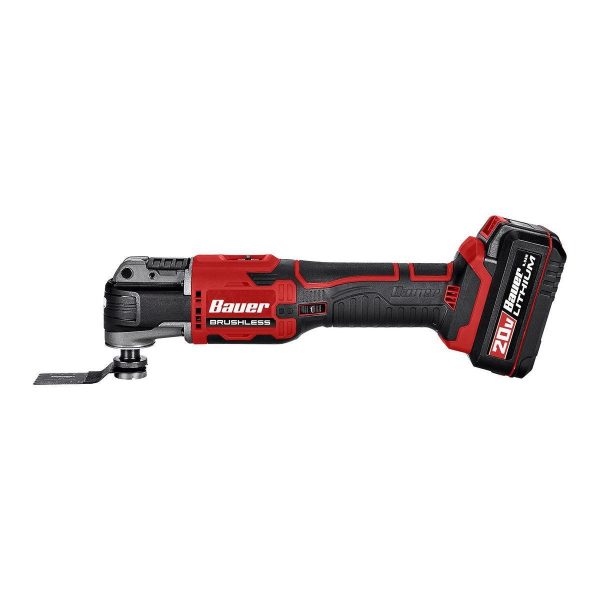 BAUER - Herramienta Oscilante Inalámbrica Sin Escobillas de 20V con Velocidad Variable - Solo Herramienta - 58379 - Imagen 4