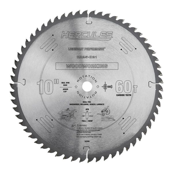 HERCULES - 10 in., 60T Woodworking Circular Saw Blade - 58380 - Imagen 2