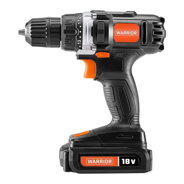 WARRIOR - 18V Inalámbrico, Kit de Taladro de 3/8 pulgadas con Batería y Cargador - 58389 - Imagen 5