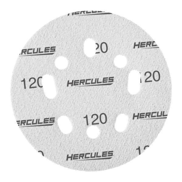 HERCULES - 5 in., 120 Grit Hook and Loop Universal Pattern Sanding Disc with Ceramic Alumina Grain, 5 Pack - 58403 - Imagen 6
